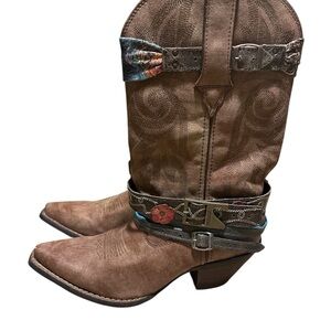 DURANGO Crush Boots Western 12" Lifestyle Brown DCRD145 Cowgirl Women’s Sz 7.5